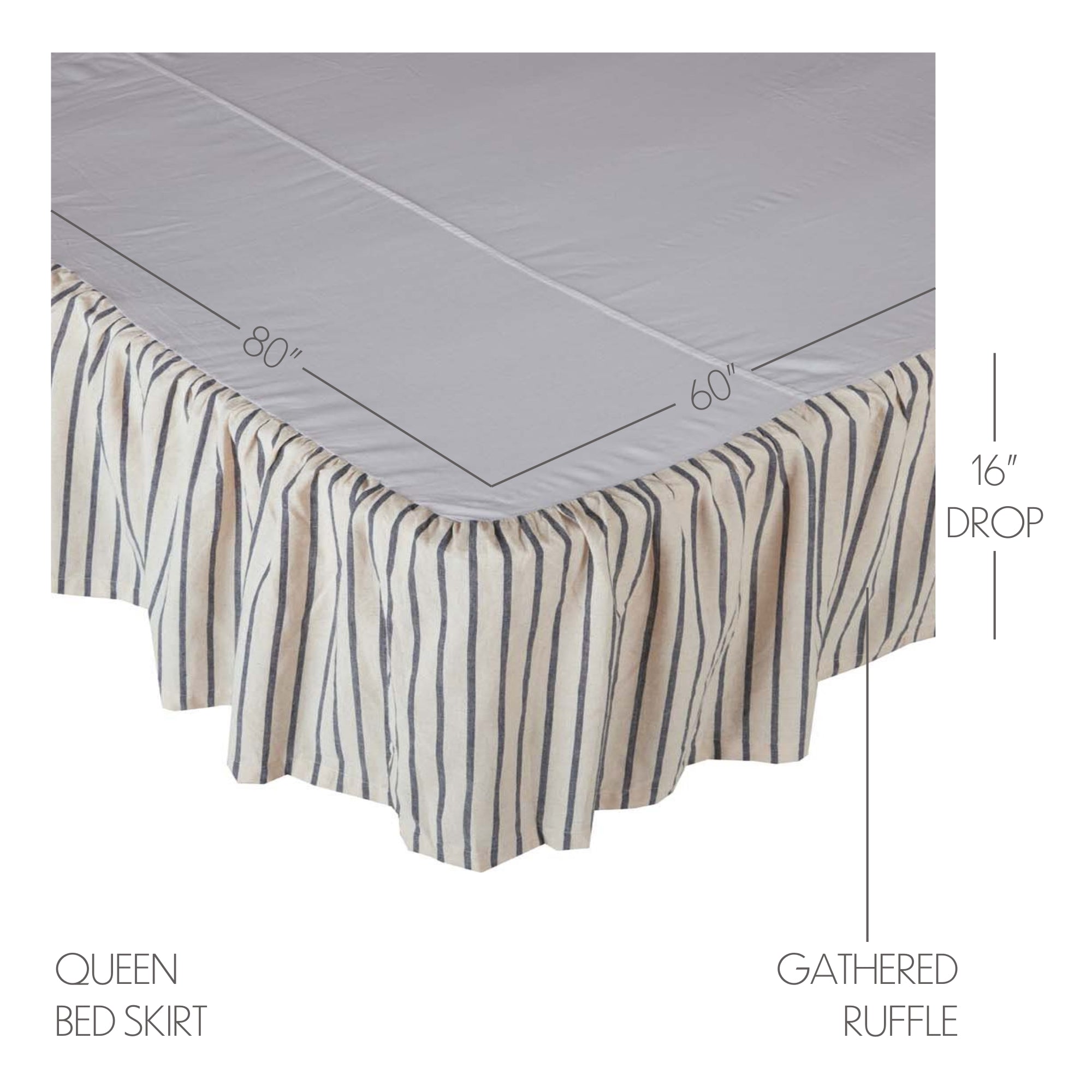 Ruffled Bed Skirt (King, Bone) 21 Inch Drop Bedskirt with Pl : Amazon.in:  Home & Kitchen
